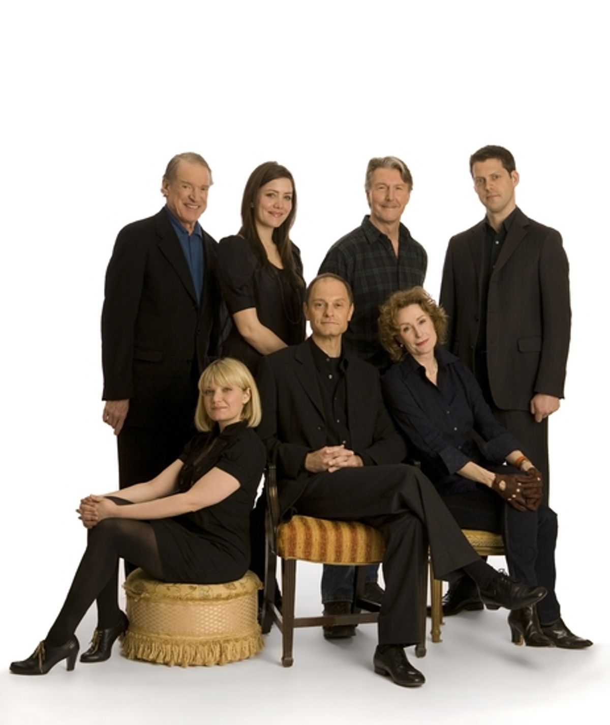 Mary Catherine Garrison, David Hyde Pierce, Lisa Banes, Charles Kimbrough, Rosie Benton, Byron Jennings, and David Furr at 