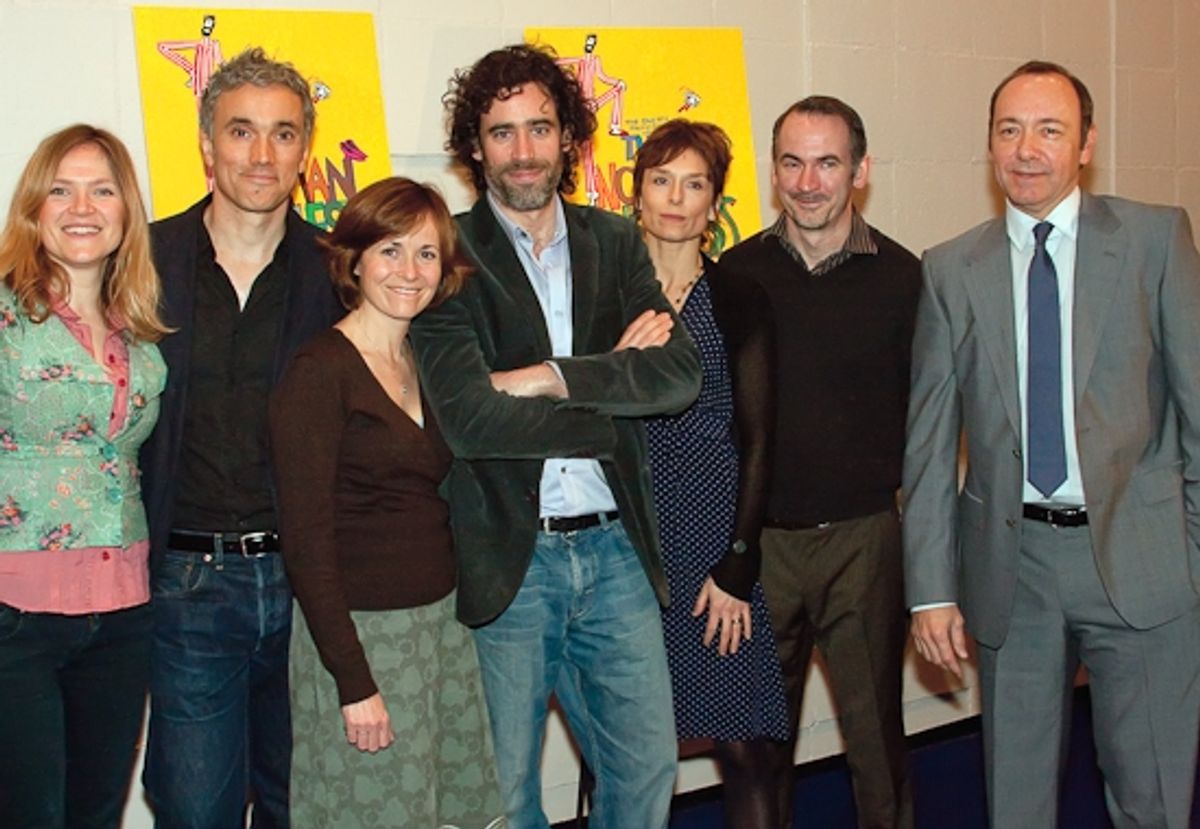Jessica Hynes, Ben Miles, Amanda Root, Stephen Mangan, Amelia Bullmore, Paul Ritter, and Kevin Spacey at 