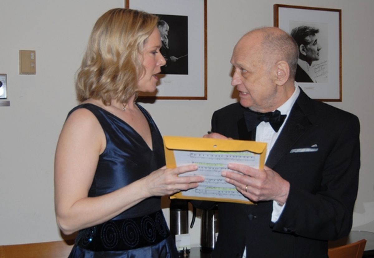 Rebecca Luker and Charles Strouse at The Best of Charles Strouse at Carnegie Hall