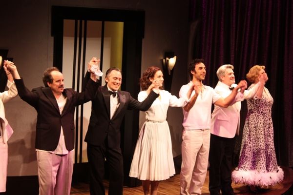 Curtain Call (L-R): John Pankow, David Aaron Baker, Laura Benanti, Amir Arison, Richa Photo