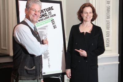 Jim Simpson and Sigourney Weaver Photo