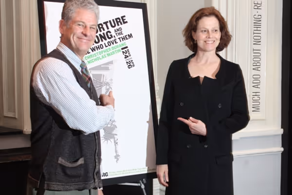 Jim Simpson and Sigourney Weaver Photo