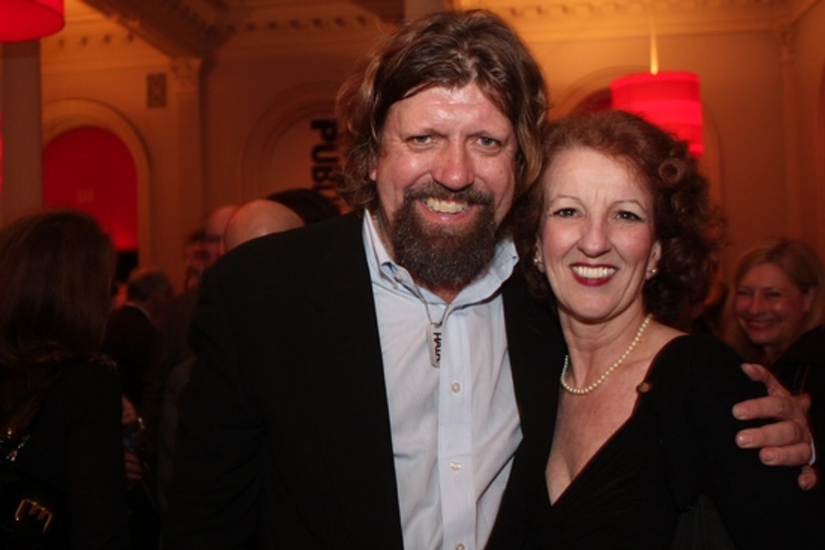 The Public Theater Artistic Director Oskar Eustis and Audrie Neenan ('Hildegarde') at 