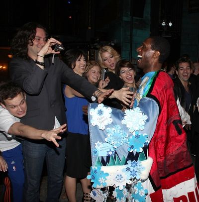 Constantine Maroulis makes sure Andre Ward is ready for his close up! Photo