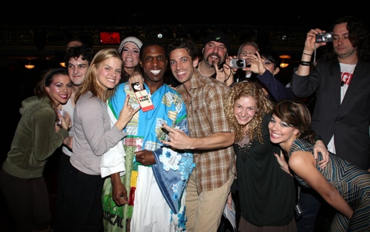 Angel Reed, Wesley Taylor, Amy Spanger, Andre Ward, James Carpinello, Adam Dannheisser, Lauren Molina, Constantine Maroulis and Katherine Tokarz at 