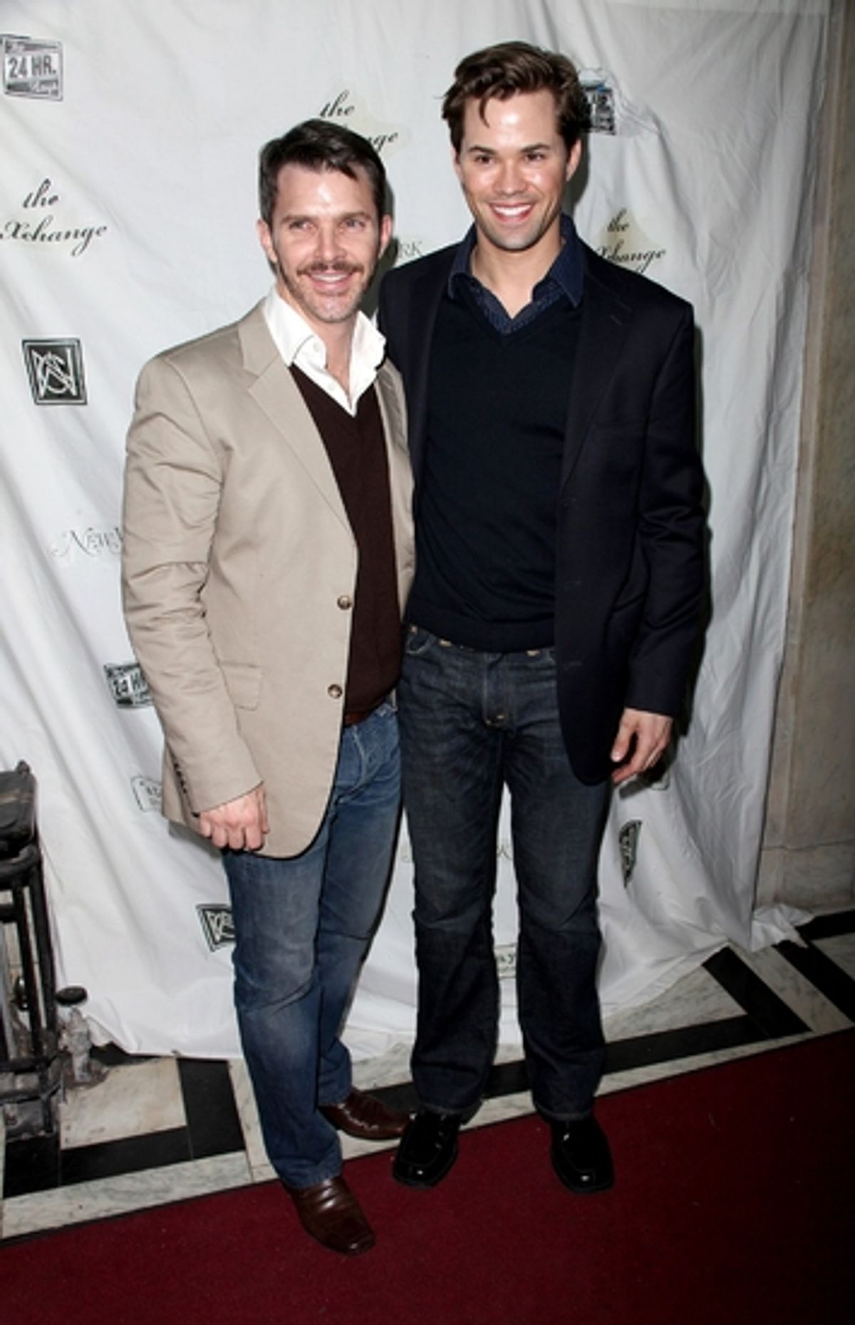 Denis Jones and Andrew Rannells at The '24 HOUR MUSICALS' After Party Celebration