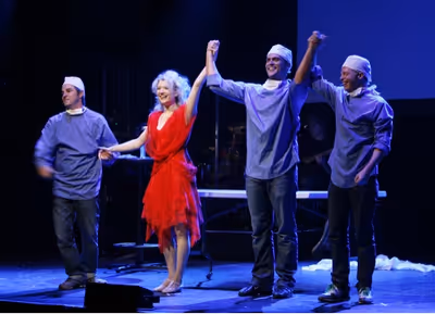 Roger Bart, Scarlett Strallen, Cheyenne Jackson and Jesse Tyler Ferguson Photo