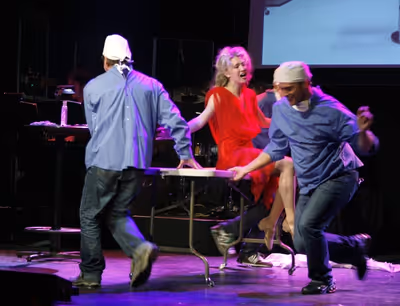 Roger Bart, Scarlett Strallen, Cheyenne Jackson and Jesse Tyler Ferguson Photo