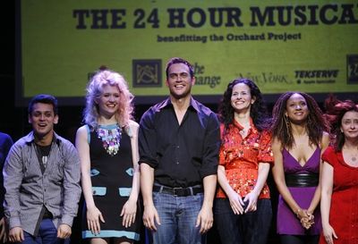 Michael Longoria, Scarlett Strallen, Cheyenne Jackson, Mandy Gonzalez, Tracie Thoms a Photo