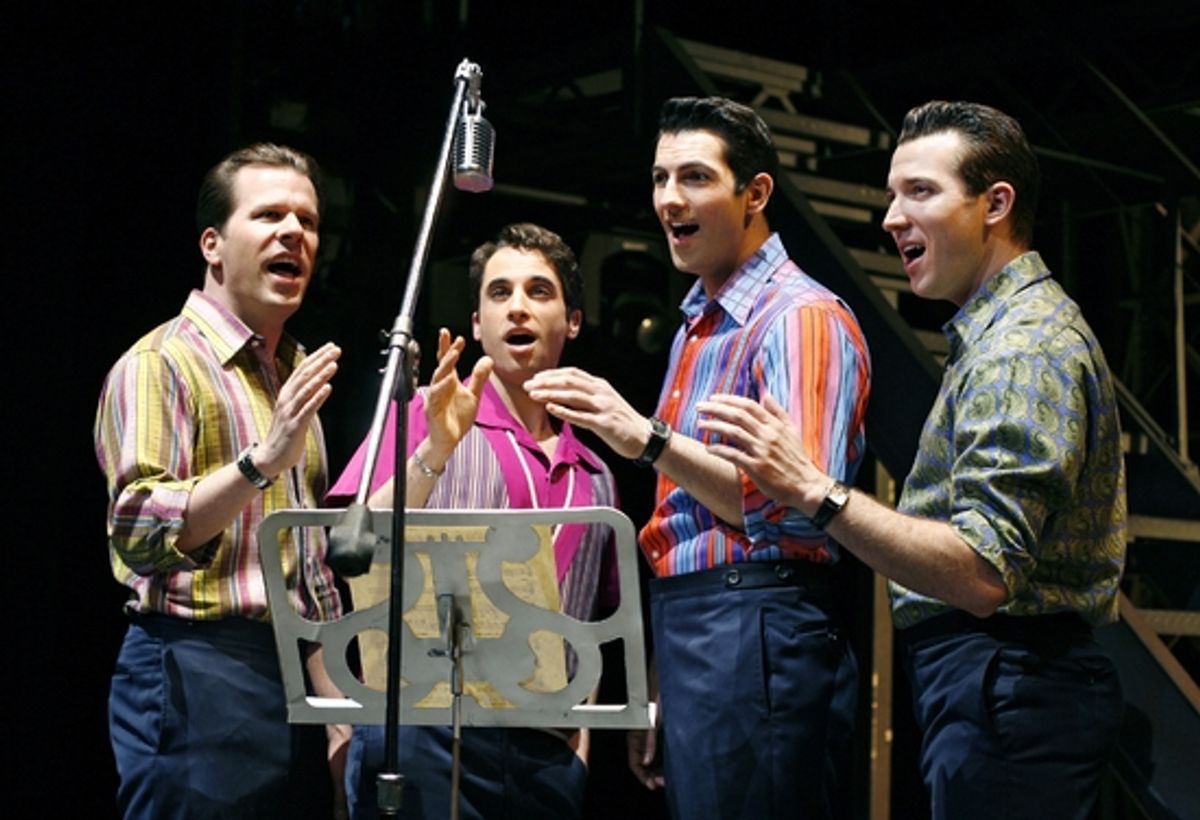 Steve Gouveia, Joseph Leo Bwarie, Josh Franklin and Matt Bailey at JERSEY BOYS National Tour