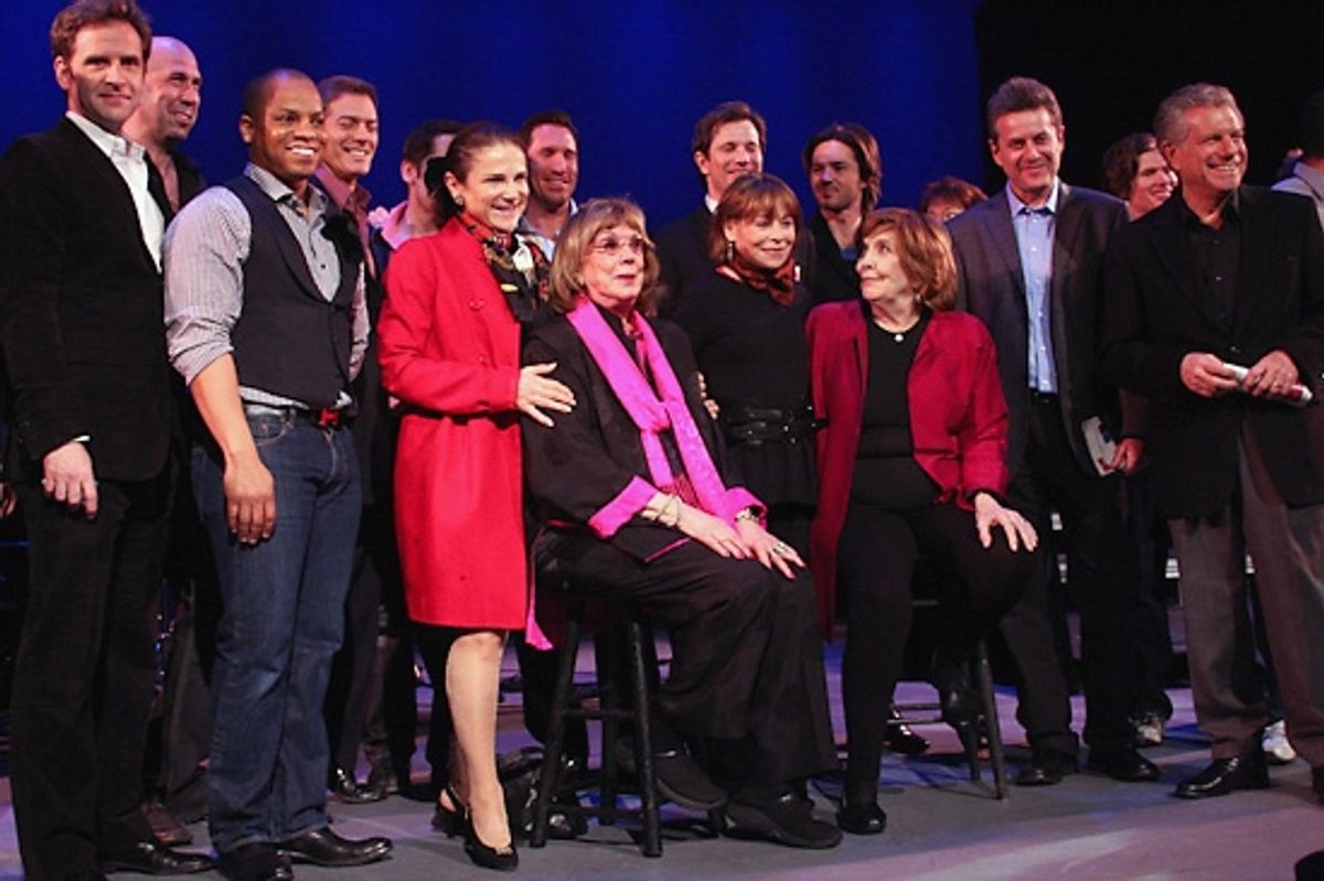 Malcolm Gets, Darrian Ford, Tovah Feldshuh, Phyllis Newman, Alice Playten and Anne Meara at 