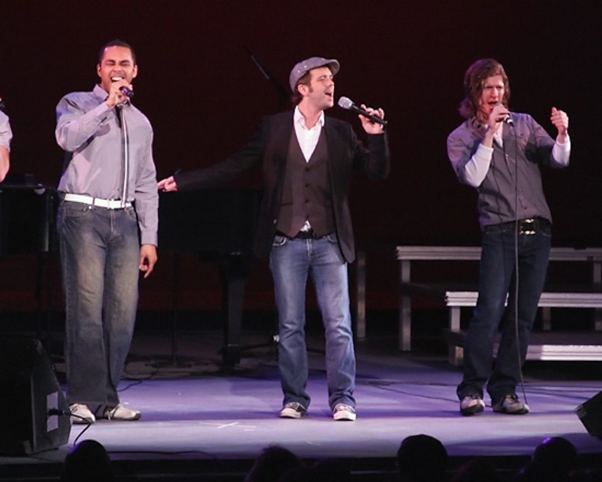 Jesse Nager, Danny Calvert and Lucas Steele at 'BROADWAY FOR A NEW AMERICA' Gala