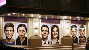 Marquee with  Aaron Tveit, Jennifer Damiano, J. Robert Spencer, Alice Ripley, Louis H Photo