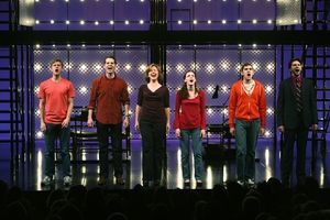 Aaron Tveit, J. Robert Spencer, Alice Ripley, Jennifer Damiano, Adam Chandler-Berat a Photo