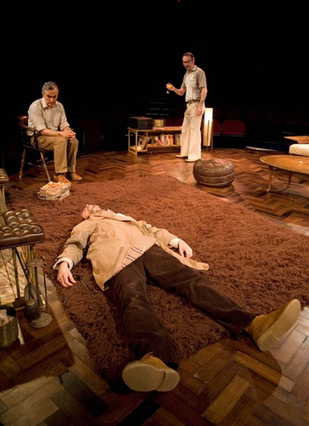 Stephen Mangan, Ben Miles, and Paul Ritter at 