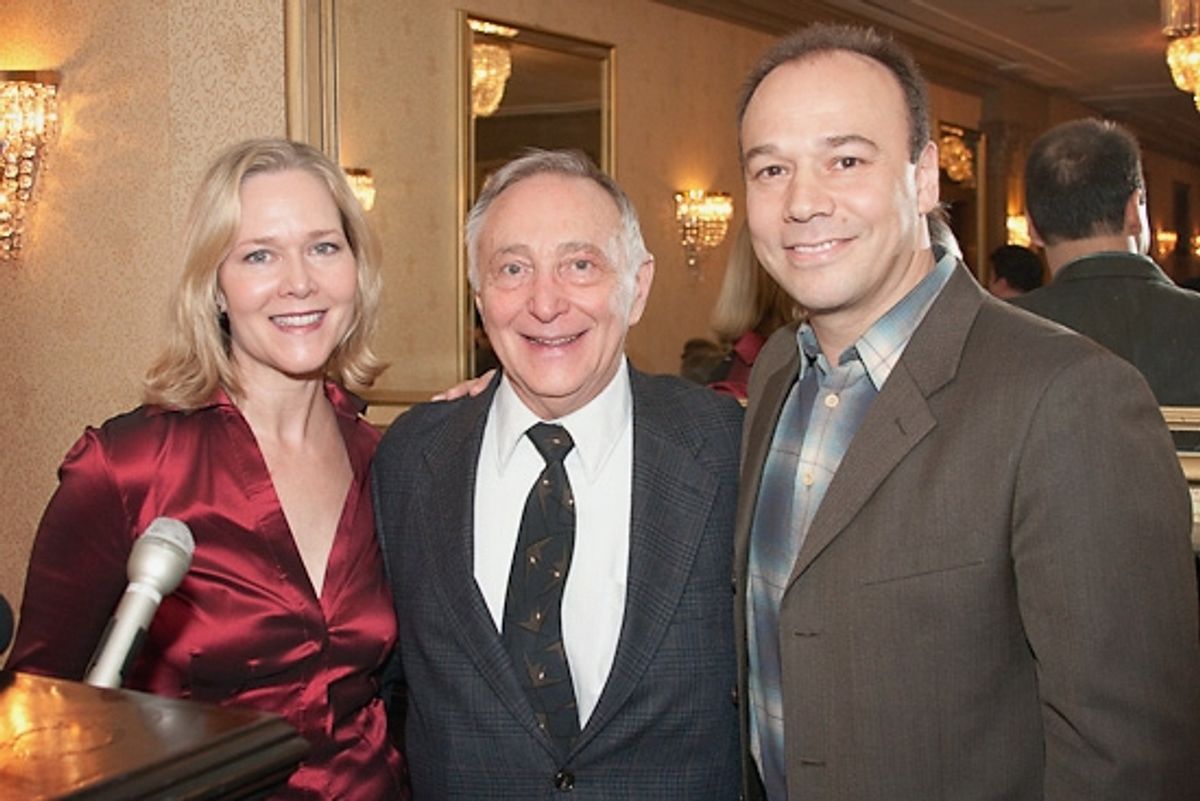Rebecca Luker, Simon Saltzman, and Danny Burstein at 