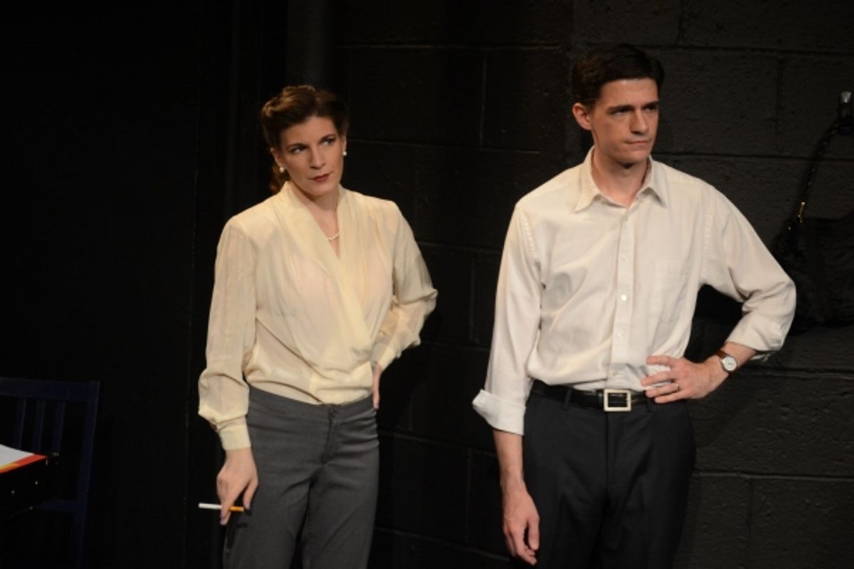 Kristen Gehling and Colin Fisher as Margo Jones and Eddie Dowling at 