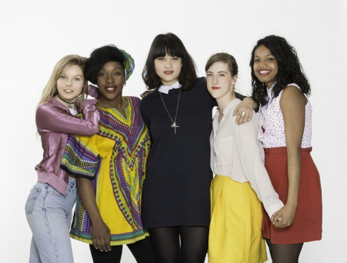 Nell Hudson, Ronke Adekoluejo, Isabella Laughland, Grace Chilton and Leona Allen at 