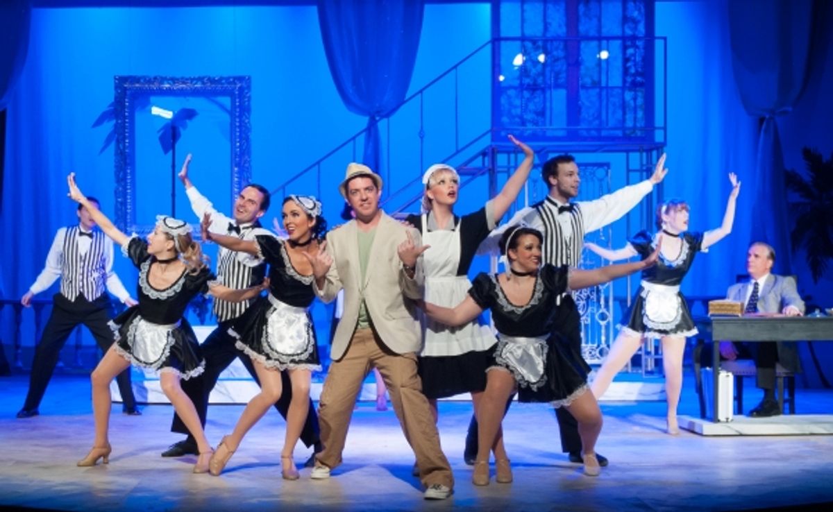 Gary Rucker (Freddy Benson) and the cast of DIRTY ROTTEN SCOUNDRELS at 
