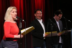 Debbie Harry, Eugene Pack and Roger Bart Photo