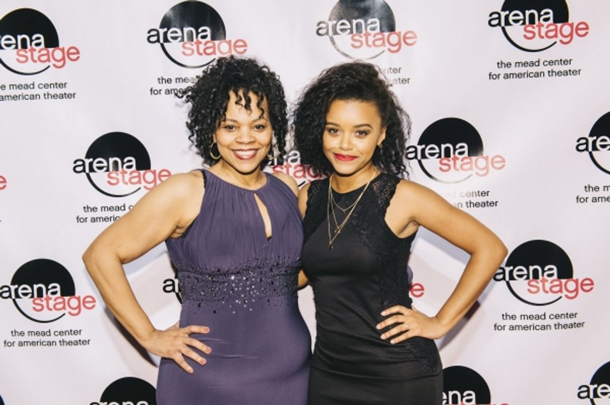 Actresses from THE BLOOD QUILT Tonye Patano and Meeya Davis at 