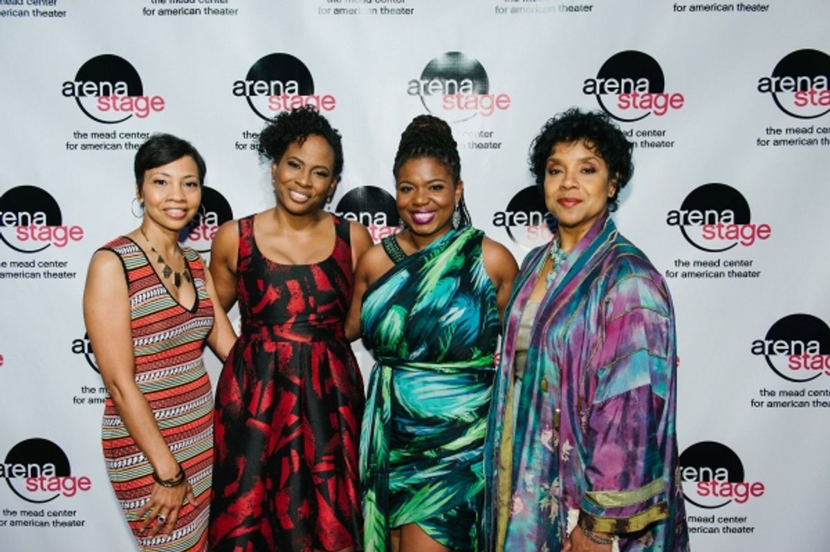 Event Chair and Arena Stage Board member Shawna Watley (Senior Policy Advisor with Holland & Knight) with director Kamilah Forbes, playwright Katori Hall and Phylicia Rashad at 