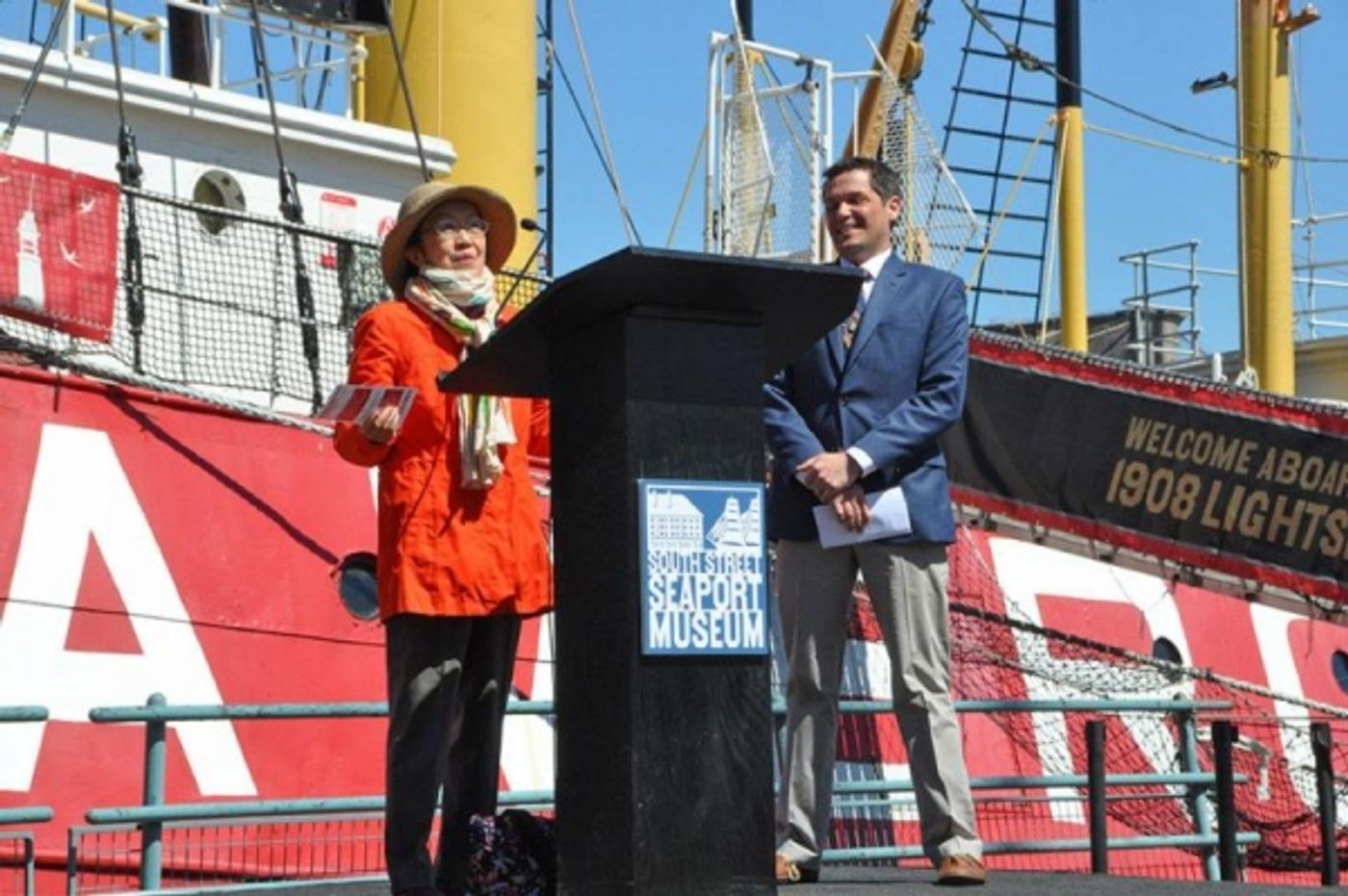 Photo Flash: South Street Seaport Museum Celebrates 'Opening Day at Pier 16' Photo Flash: South Street Seaport Museum Celebrates 'Opening Day at Pier 16' Image