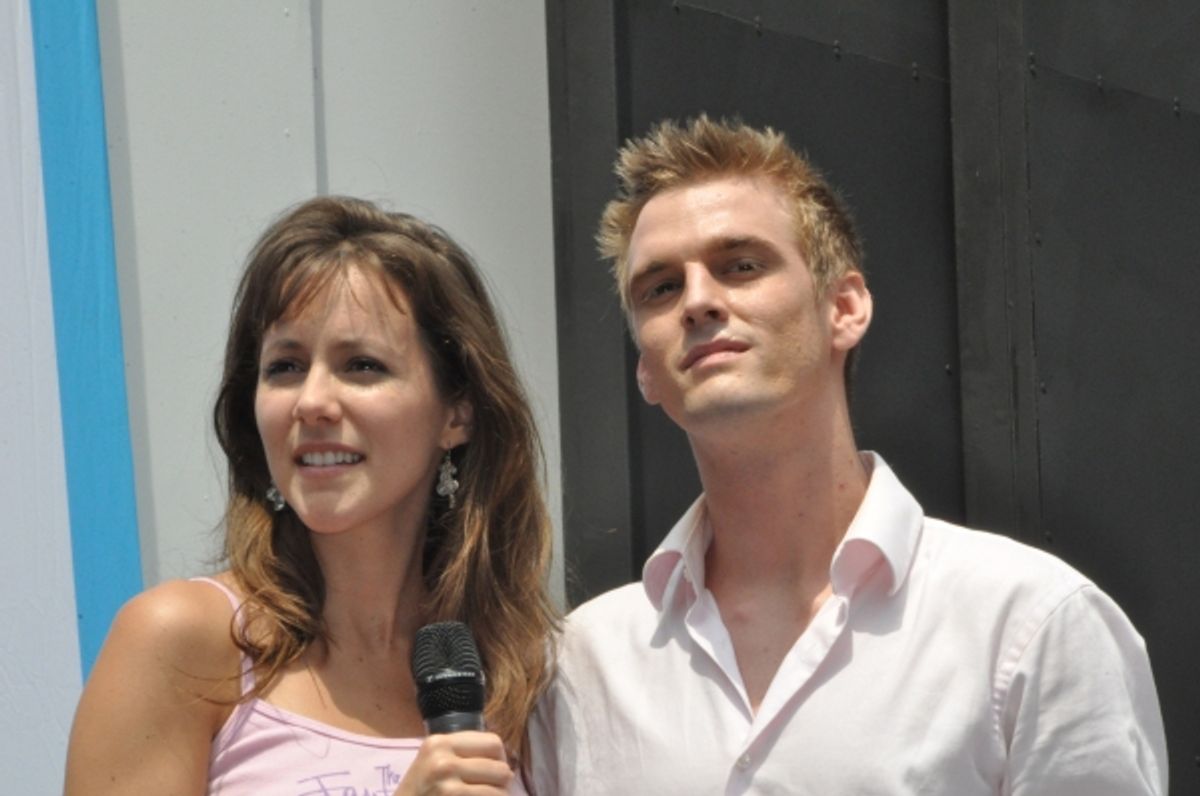 Juliette Trafton and Aaron Carter at 
