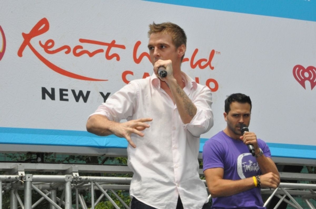 Aaron Carter and Jeremiah James at 