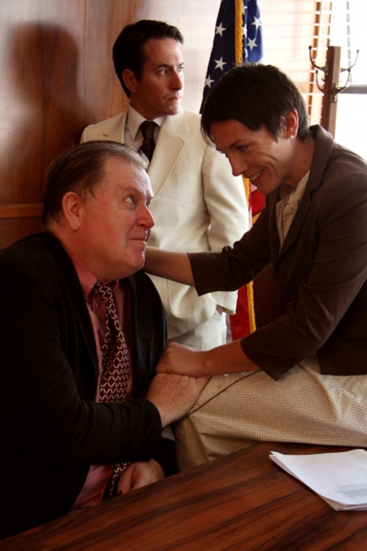 Thomas Evans, Gordon Carmadelle and Caroline Whitney Smith at 