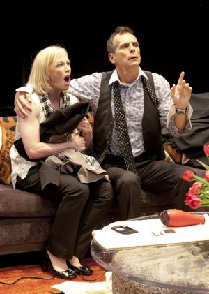 Caitlin Muelder as Annette Raleigh and T. Ryder Smith as Alan Raleigh in the San Diego Premiere of God of Carnage by Yasmina Reza, translated by Christopher Hampton and directed by Richard Seer, July 27 - Sept. 2, 2012 at The Old Globe. Photo by Henry DiR @ BroadwayWorld Caitlin Muelder as Annette Raleigh and T. Ryder Smith as Alan Raleigh in the San Dieg Photo