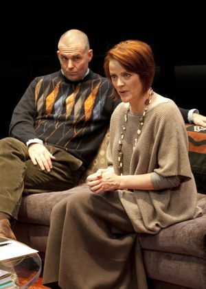 Lucas Caleb Rooney as Michael Novak and Erika Rolfsrud as Veronica Novak in the San Diego Premiere of God of Carnage by Yasmina Reza, translated by Christopher Hampton and directed by Richard Seer, July 27 - Sept. 2, 2012 at The Old Globe. Photo by Henry @ BroadwayWorld Lucas Caleb Rooney as Michael Novak and Erika Rolfsrud as Veronica Novak in the San D Photo