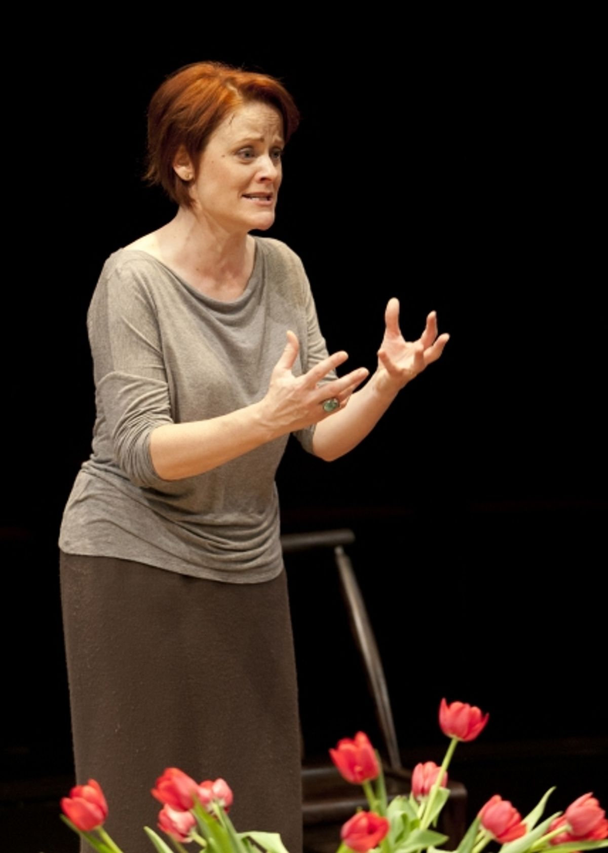 Erika Rolfsrud as Veronica Novak in the San Diego Premiere of God of Carnage by Yasmina Reza, translated by Christopher Hampton and directed by Richard Seer, July 27 - Sept. 2, 2012 at The Old Globe. Photo by Henry DiRocco. at 