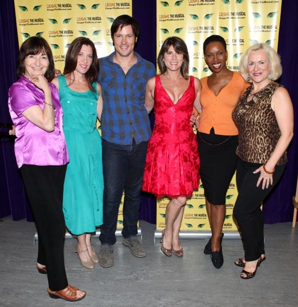 Director Lynne Taylor-Corbett, Catherine Porter, Danny Bernardy, playwright Donna Moo Photo