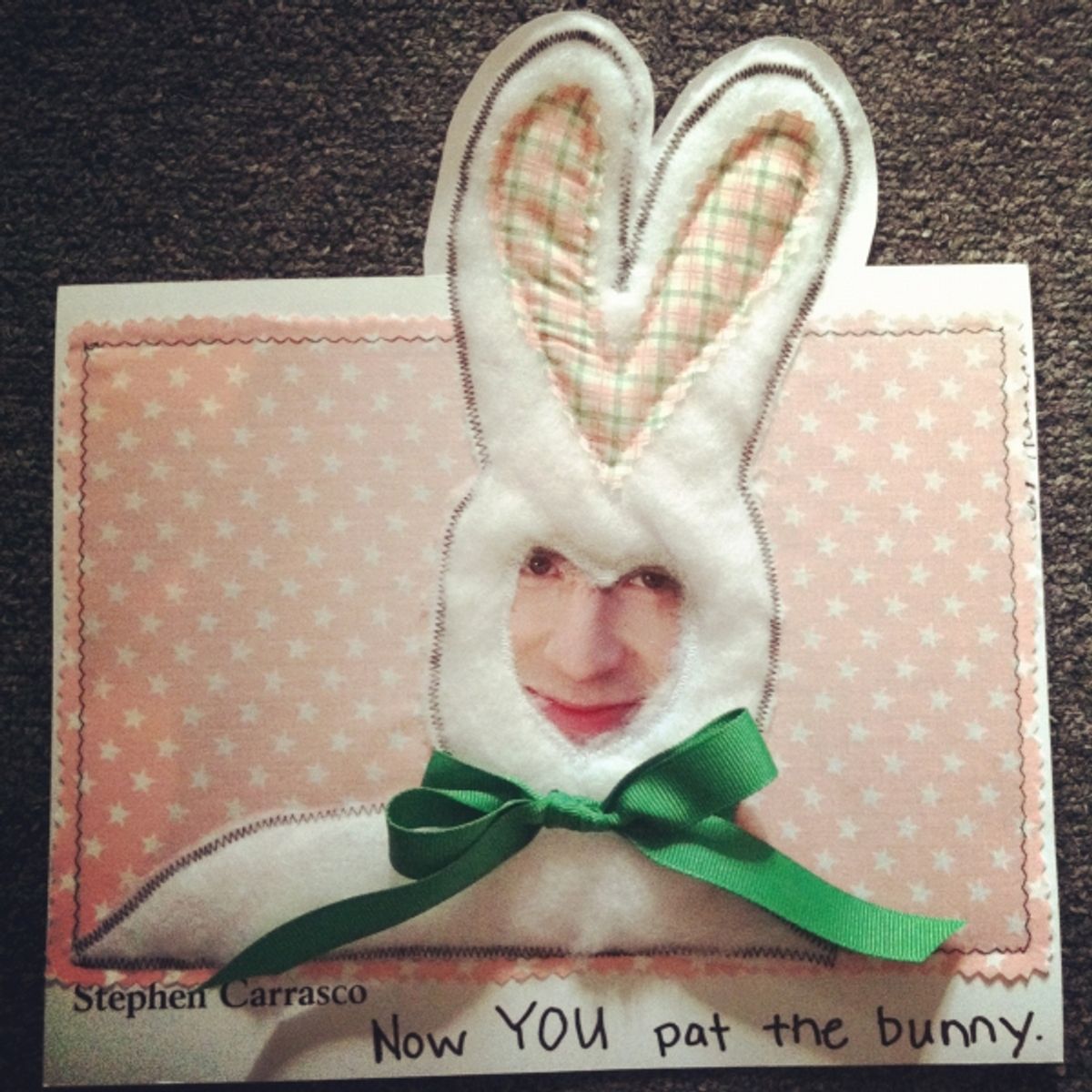 'Now YOU Pat the Bunny' by Joby Horrigan of Wardrobe at 