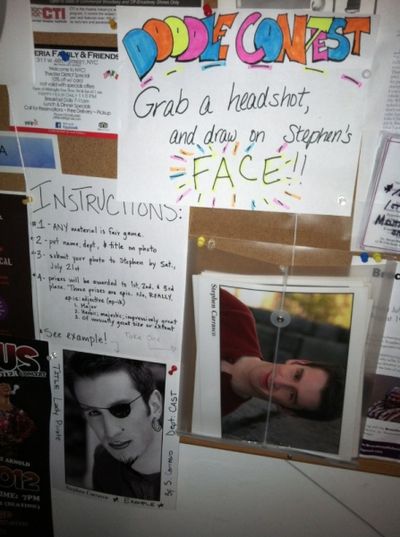 GHOST Doodle Contest Advertisement on the Call Board Photo