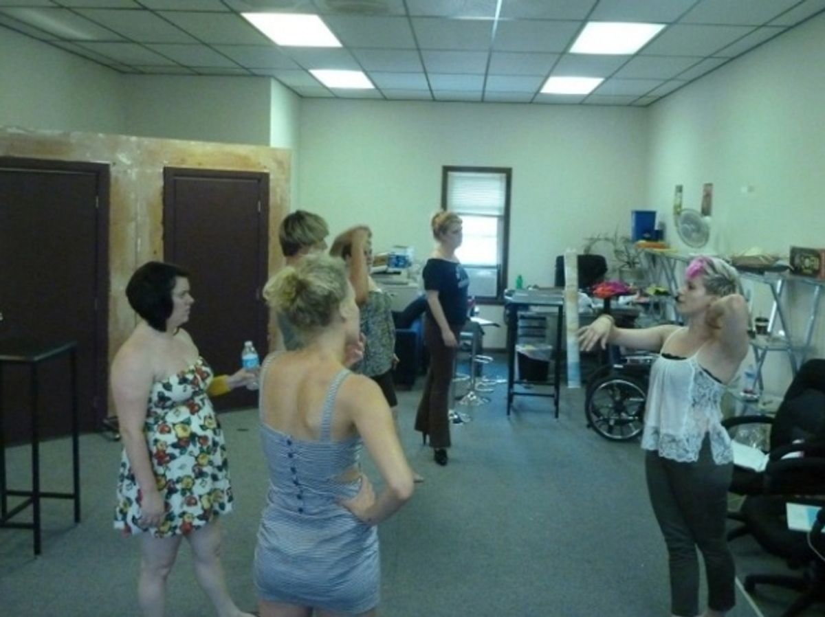 Georgia Haege, Caroline Schneider, Camden Williams, Leah Keele, Leah Fox, and director Aubrey Klinger at 