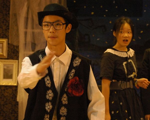 Albus Maas as Mr. Franklin with Cissy Shen as Nancy Drew Photo