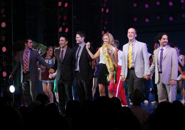 Ensemble Cast with Andy Blankenbueher, Lin-Manuel Miranda, Tom Kitt,  Amanda Green, J Photo