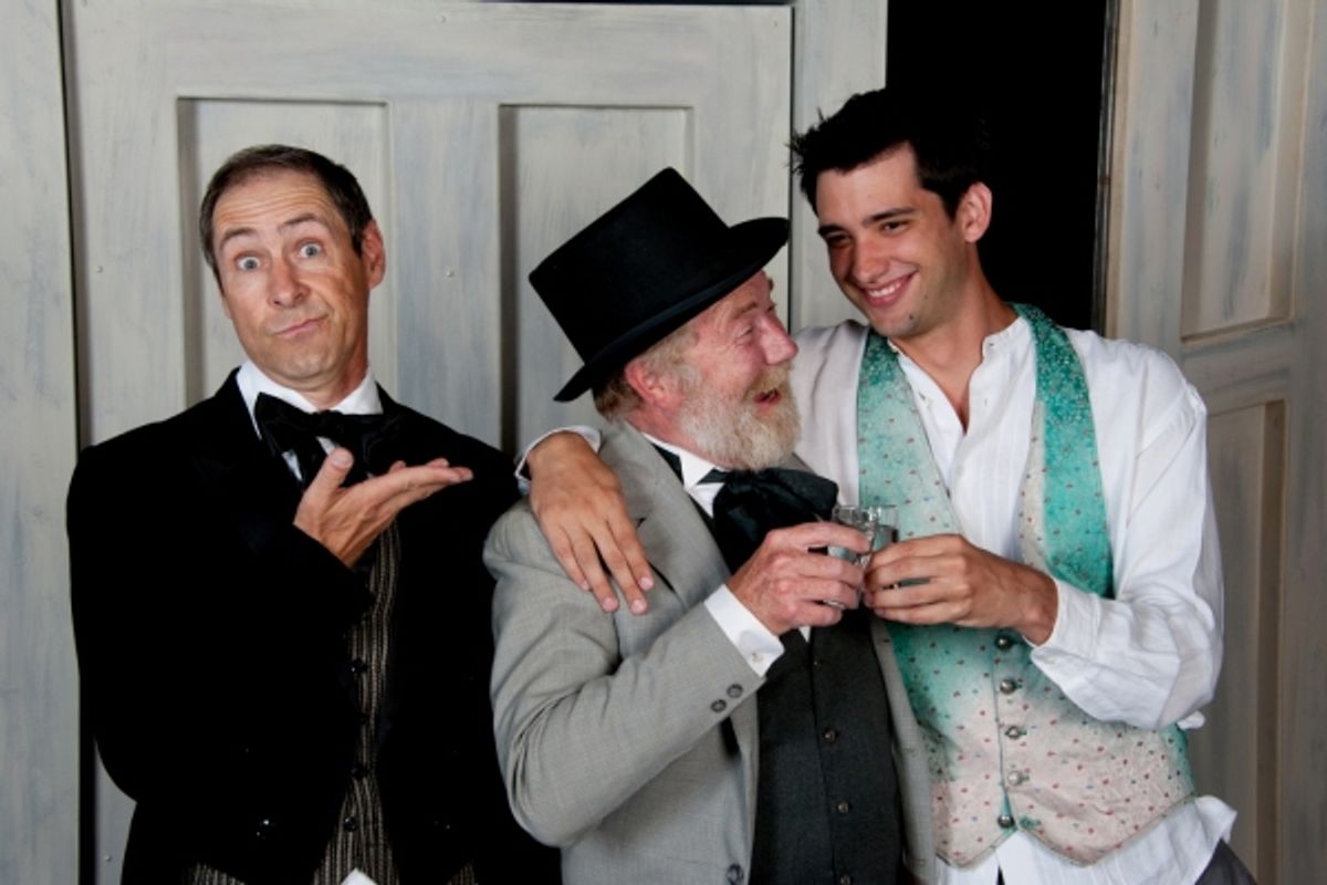 L-R: Leroy Leonard (Osip), Wade Wood (Mayor) and Marcus Turner (Hlestakov) at 