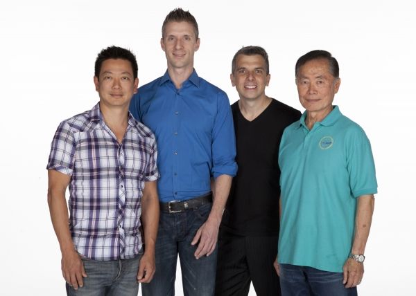 Composer, lyricist and co-book writer Jay Kuo, co-book writer Lorenzo Thione, co-book Photo