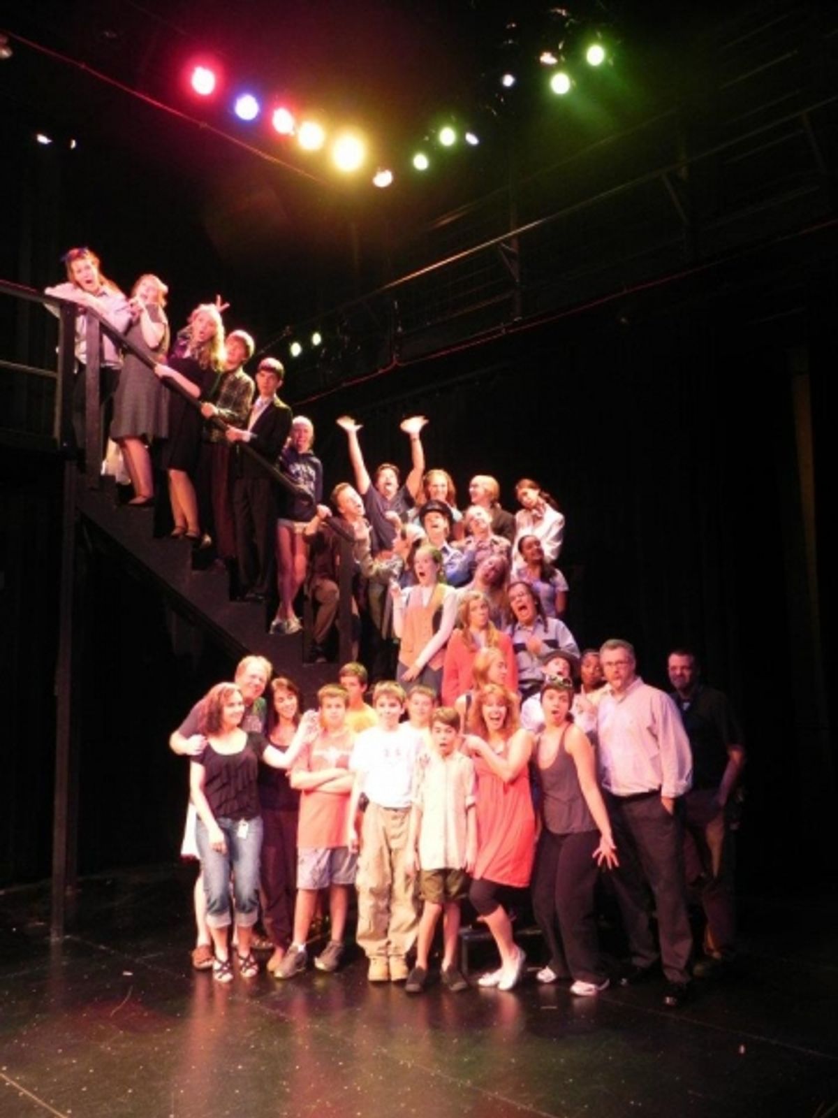 Hunter Foster with the URINETOWN Cast and Creative Team at 