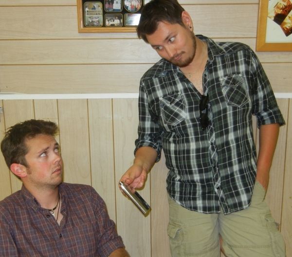 Austin Hill (left) as Mr. Blume and JD Lopez (right) as groundskeeper Bruno Photo