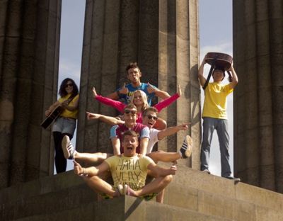 Glenn Adamson (Blue t-shirt), Jamie Barnard (White T-Shirt), Michael Fletcher (Yellow Photo