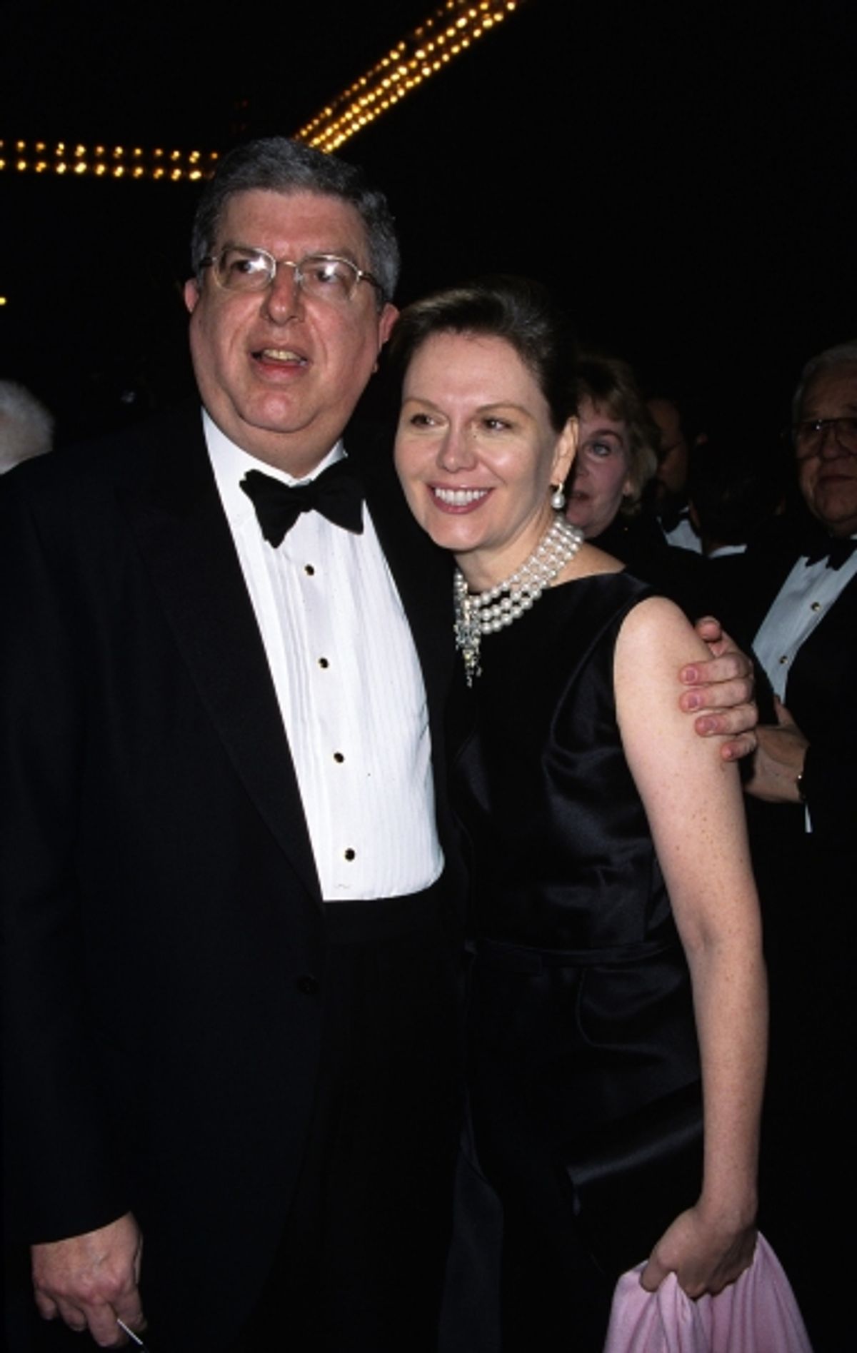 Marvin Hamlisch and his wife attend opening night of 'Sweet Smell of Success' at Martin Beck Theatre in New York City on March 14th, 2002.  at 