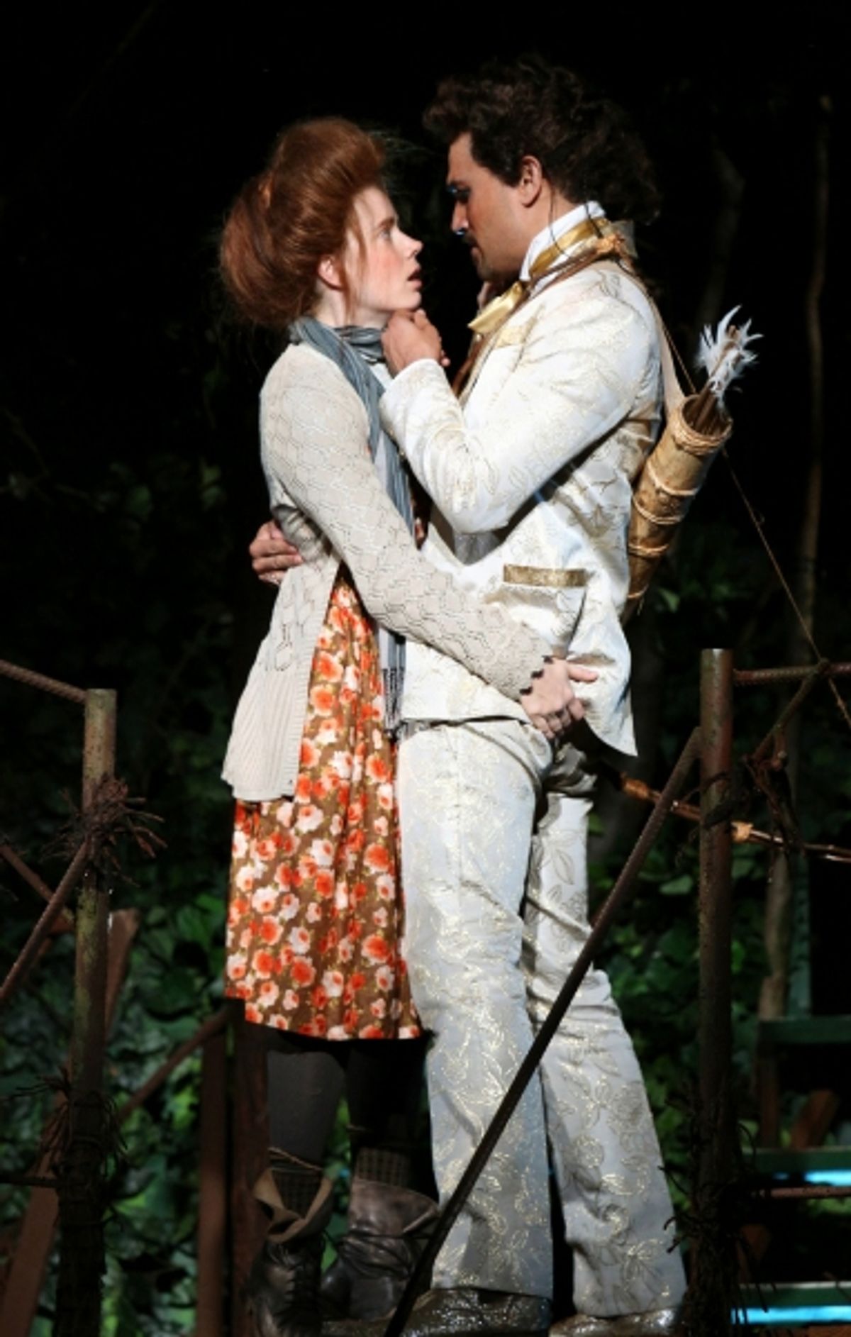 Amy Adams and Ivan Hernandez in the Shakespeare in the Park production of Into the Woods, directed by Timothy Sheader with co-direction by Liam Steel, running as part of The Public Theater's 50th Anniversary season at The Delacorte, July 24 - September 1. at 