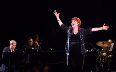 Marvin Hamlisch & Donna McKechnie performing in the All Star Benefit Ãƒâ€™Six  Photo