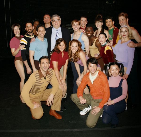 Marvin Hamlisch and Bob Avian with cast members: Michael Berresse, Brad Anderson, Mar Photo