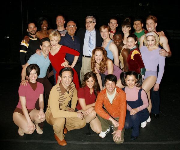 Marvin Hamlisch and Bob Avian with cast members: Michael Berresse, Brad Anderson, Mar Photo