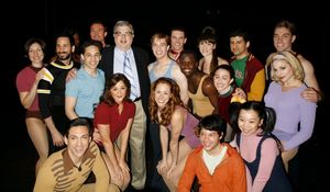 Marvin Hamlisch and Bob Avian with cast members: Michael Berresse, Brad Anderson, Mar Photo